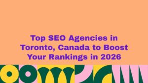 Top trusted SEO agencies in Canada 2026 banner with bold text and abstract design