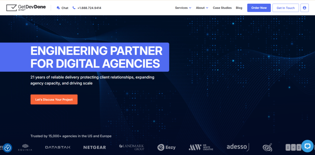 home page of GetDevDone