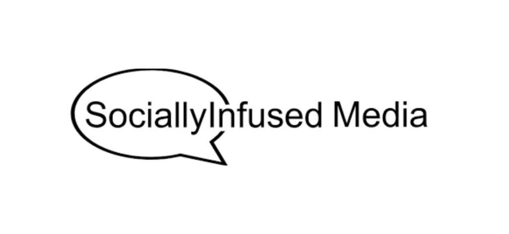 Simple black-and-white speech bubble logo of SociallyInfused Media Ltd., a top-rated digital marketing agency in Hamilton, Ontario.