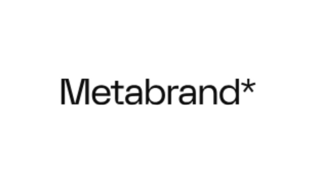 Minimalist Metabrand logo in black font with an asterisk, reflecting modern and strategic branding services for tech and SaaS companies.