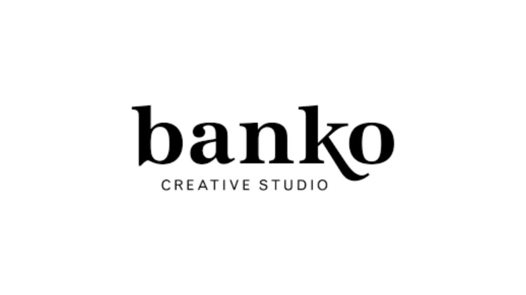 Banko Creative Studio logo in black serif font with the tagline "Creative Studio" below it, representing a full-service branding and design agency based in Hamilton, Ontario. Ideal for use in articles highlighting top PR or creative agencies in Canada.
