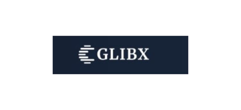 "Glibx logo on a dark background with a digital wave icon, representing tech solutions and custom web design in Hamilton."
