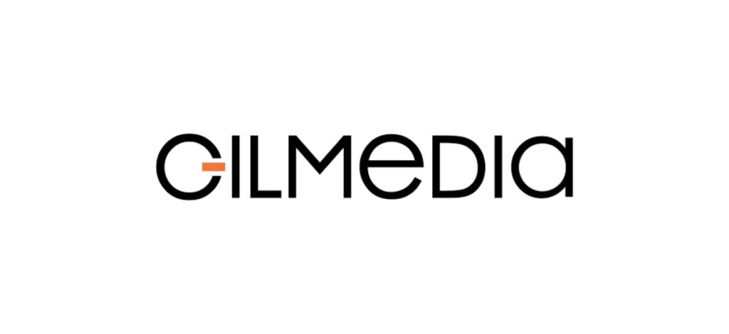 "Gilmedia logo in sleek black typography with a subtle orange dash, representing a professional digital marketing and web development agency in Canada."