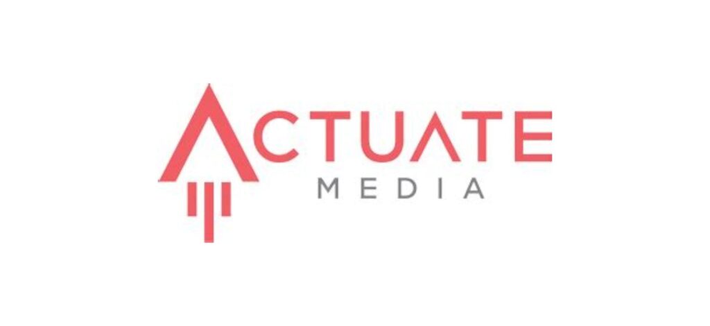Actuate Media logo with a red stylized upward arrow and minimalist text, reflecting the agency’s data-driven digital marketing expertise.