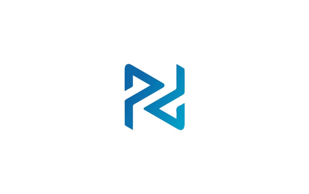 "Proxima Centauri logo with abstract blue geometric symbol forming interlinked arrows, representing modern digital identity."