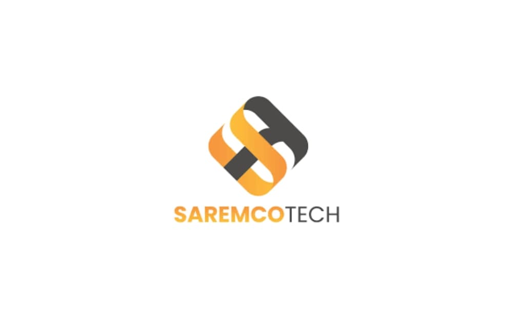 Saremco Tech logo featuring an interwoven orange and black abstract symbol with bold “Saremco Tech” text — representing a Winnipeg-based technology and SEO agency known for web development, digital marketing, and affordable SEO services.