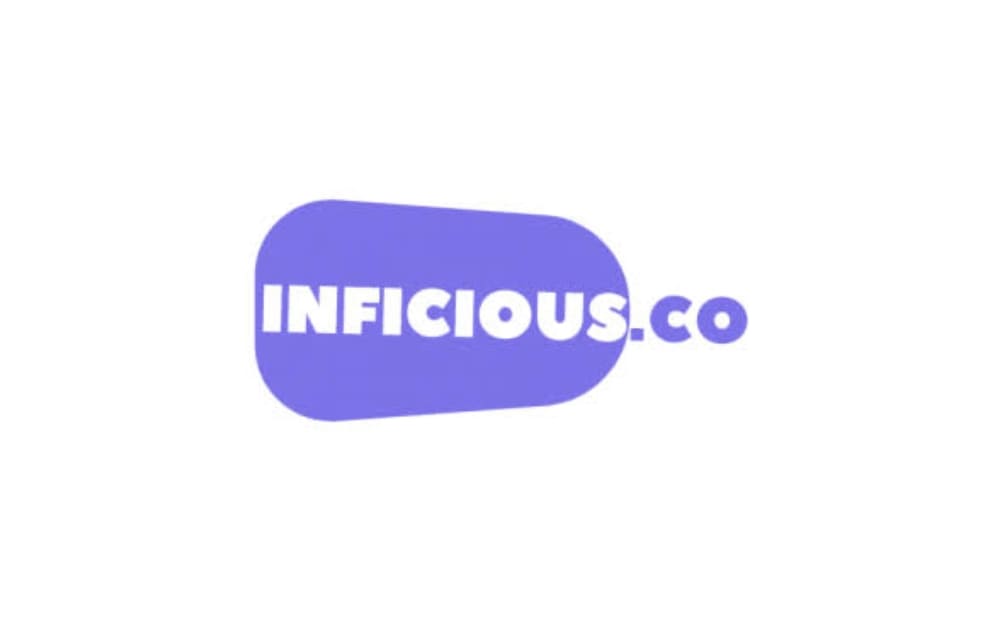 Inficious.co logo featuring bold white text on a rounded purple badge design — representing a Winnipeg-based creative digital agency known for branding, SEO services, and startup marketing solutions.