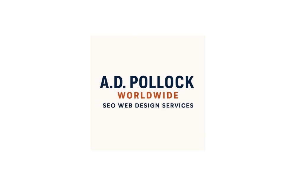 A.D. Pollock Worldwide SEO Web Design Services logo featuring bold navy text with an accent of orange on the word “Worldwide” — representing a Winnipeg-based SEO and web development agency known for local and global digital marketing solutions.