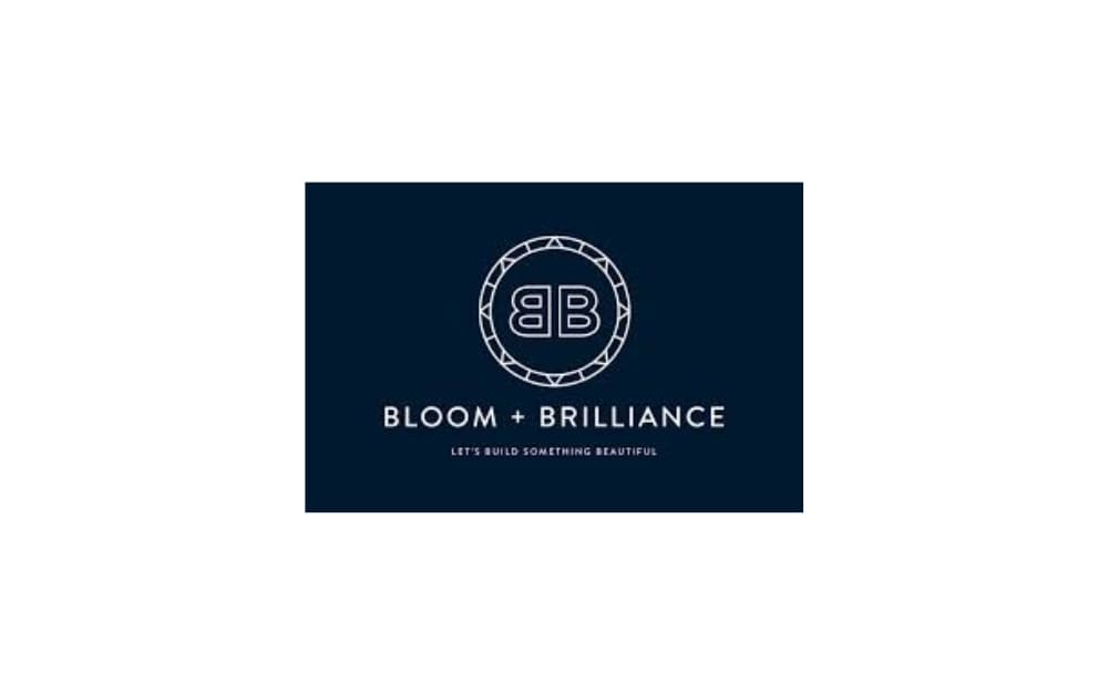 Logo of Bloom + Brilliance — featuring a stylish “BB” monogram inside a circular emblem with the tagline “Let’s Build Something Beautiful,” reflecting their branding and web design agency based in Winnipeg.