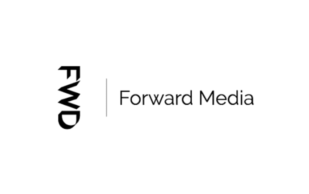 Forward Media logo featuring a bold vertical “FWD” in black with a dividing line and “Forward Media” in simple black text — branding for a Winnipeg-based PPC and digital strategy agency known for data-driven campaigns.
