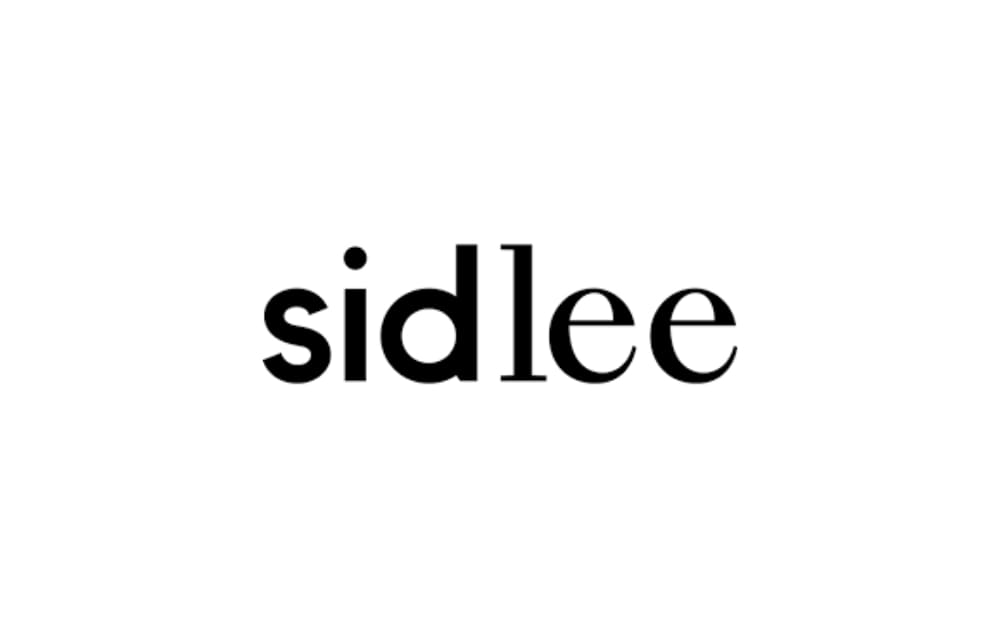 Sid Lee company logo in minimalist black font, showcasing its branding as a globally recognized creative agency.