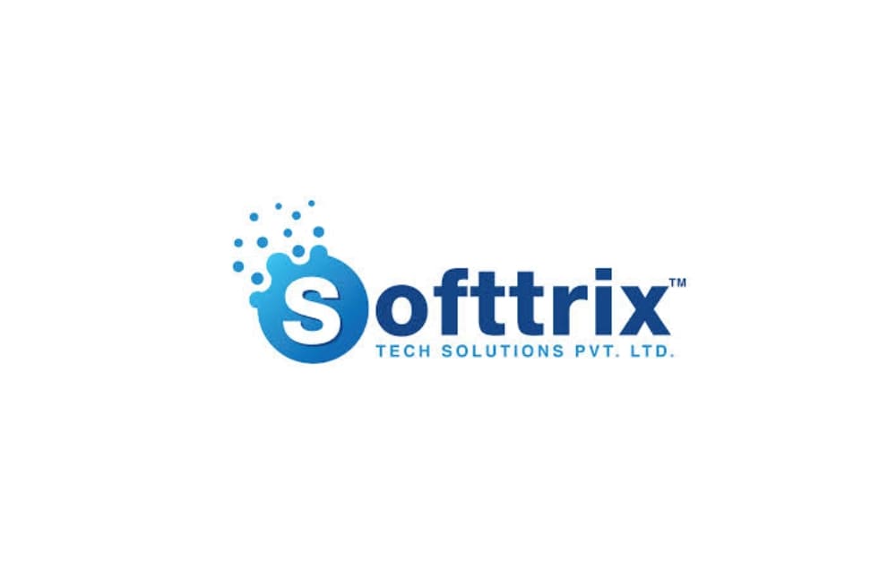 Softtrix Tech Solutions Pvt. Ltd. logo in blue featuring an ‘S’ with tech-inspired digital dots, representing a trusted IT and digital marketing firm.