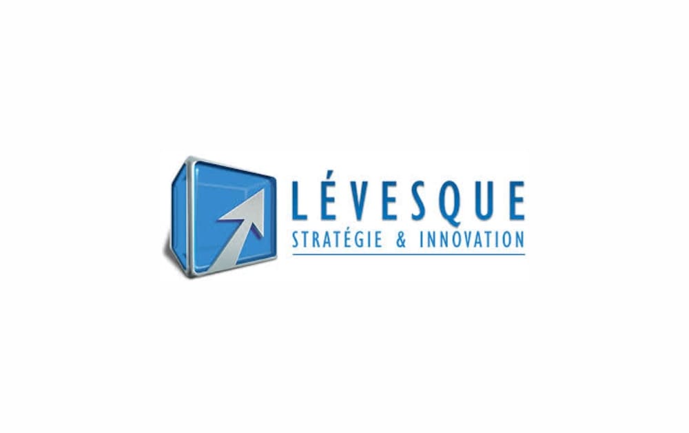 "Levesque branding with 'STRATEGIE & INNOVATION' in bold lettering, symbolizing strategic consulting and business innovation services."