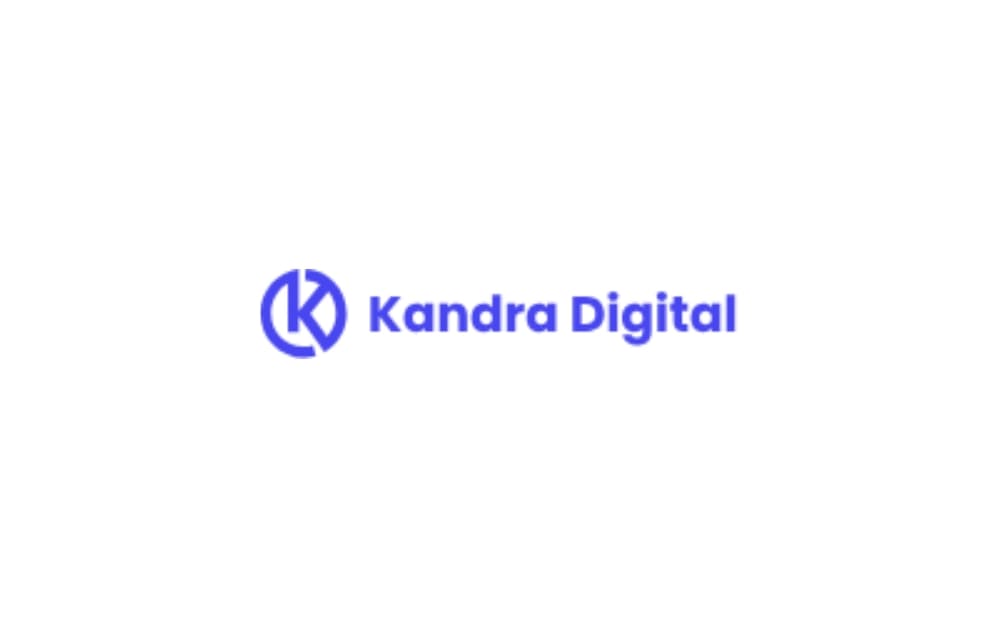 Kandra Digital logo in bold, modern typography with a gradient blue color scheme