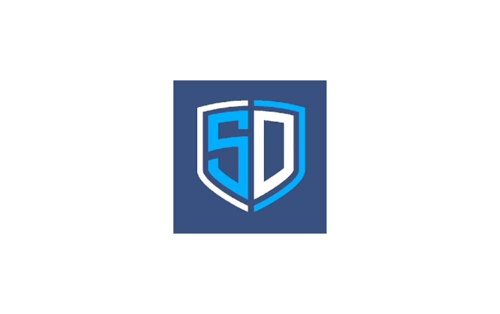 SD logo inside a blue shield emblem, representing a secure and tech-oriented company—possibly a digital security, software, or development agency.