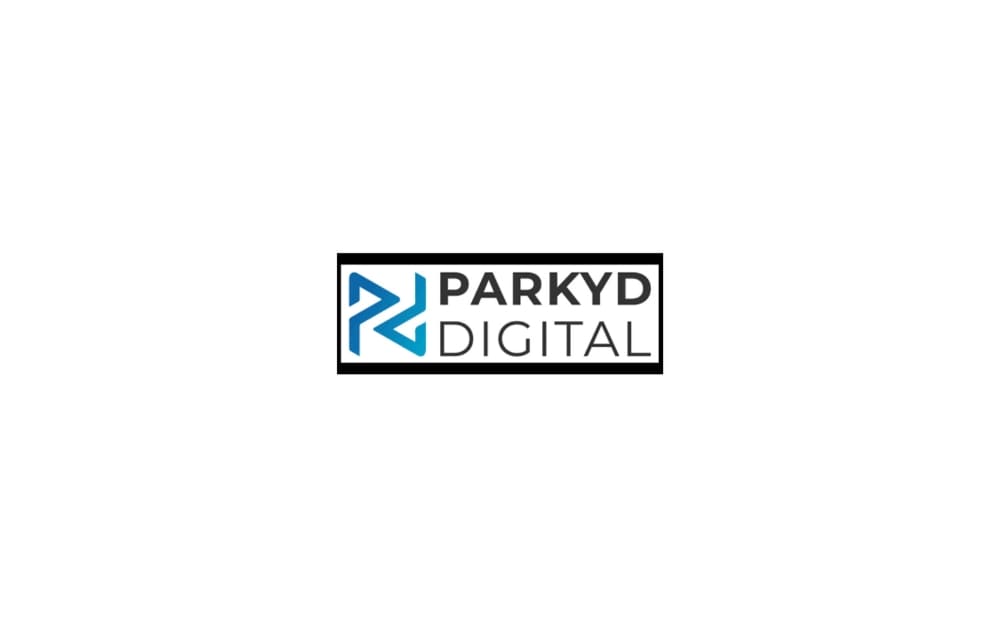 PARKYD Digital logo with stylized blue initials inside a rectangular frame, representing a professional digital marketing and automation agency.