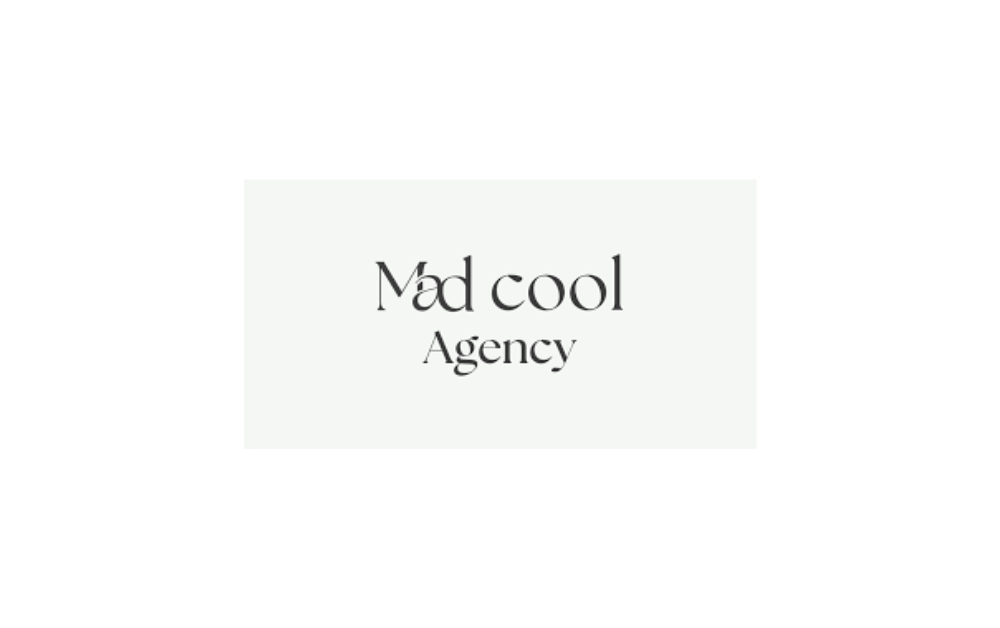 Minimalist logo with elegant black text reading “Mad cool Agency” on a light background — representing a Winnipeg creative content and social media agency known for branding and digital campaigns.