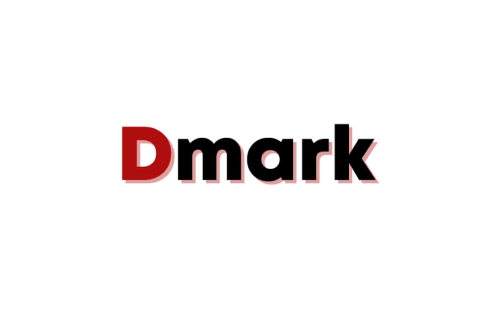 Simple and strong Dmark logo with the letter “D” in red and the rest of the name in black, representing a bold and data-driven marketing agency.