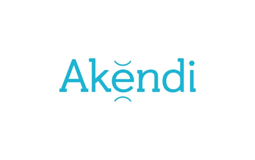 Minimalist and clean wordmark logo in blue with curved accents above and below the letter “e”.